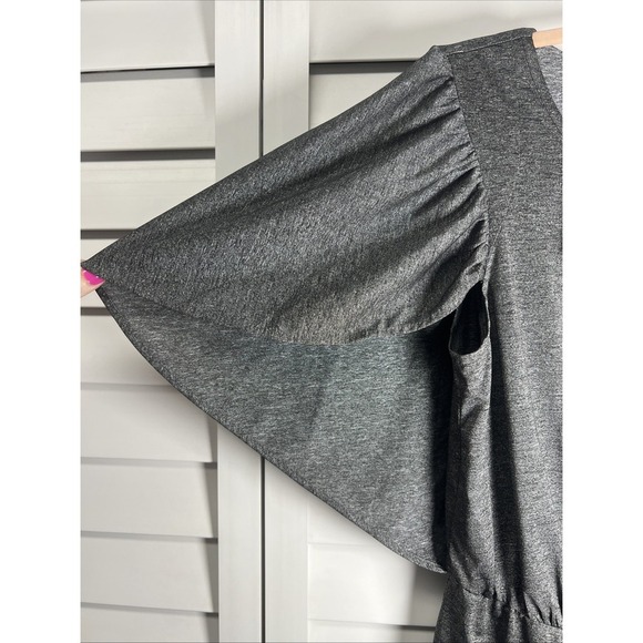 London Times Capelet Stretch Dress Women's Size 12 Gray NWT - Picture 4 of 7